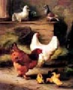 unknow artist Hens and Chicken Spain oil painting artist